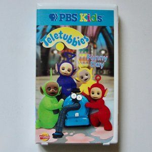 Teletubbies Funny Day VHS 1999 PBS Kids Clamshell Warner Bros Tested Excellent